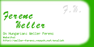 ferenc weller business card